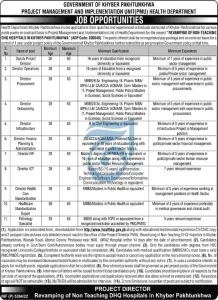 Health Department KPK Jobs 2022 Download Application Form - www.healthkp.gov.pk