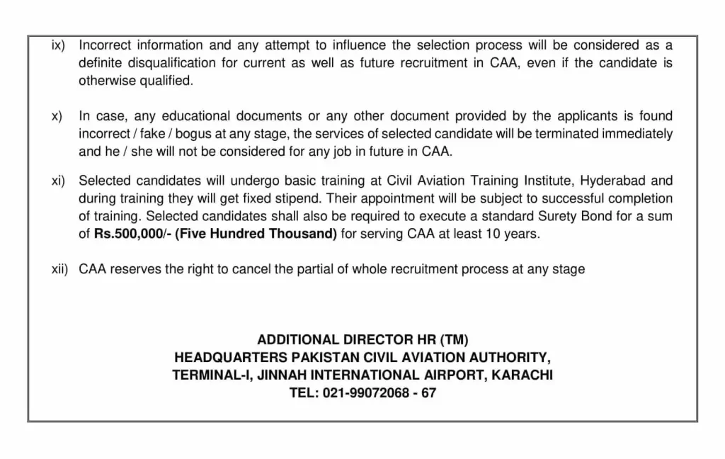 Pakistan Civil Aviation Authority CAA Pakistan Jobs 2022 - www.caapakistan.com.pk