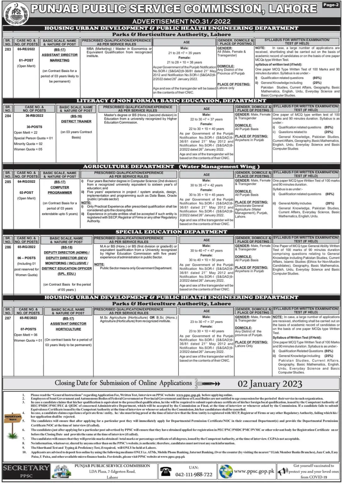PPSC Jobs 2023 Online Apply - www.ppsc.gop.pk jobs 2023