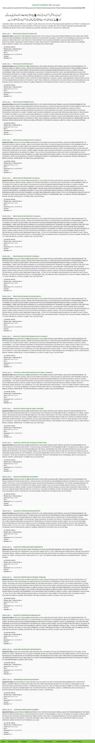 KPPSC Jobs 2023 Online Apply - www.kppsc.gov.pk jobs 2023