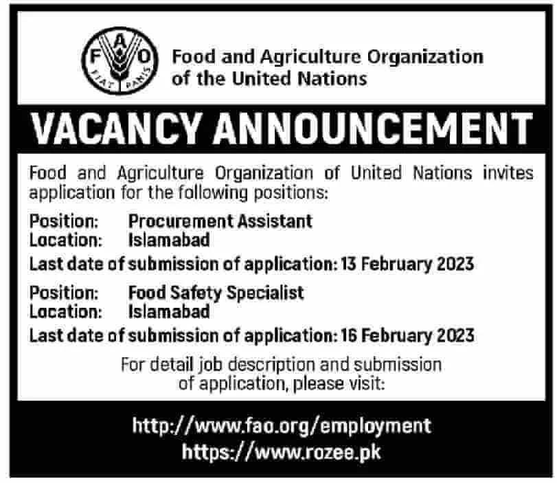FAO Jobs 2023
