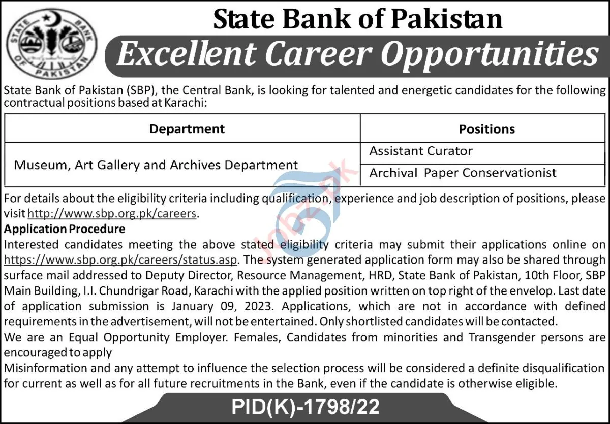 State Bank of Pakistan Jobs 2023 - Latest SBP Jobs 2023