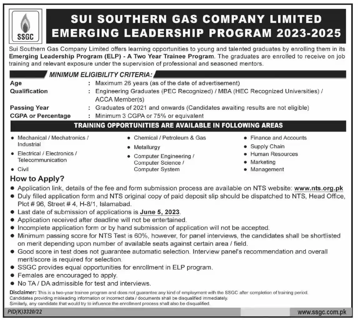 Sui Gas Jobs 2023 - Sui Southern (SSGC) Apply Online