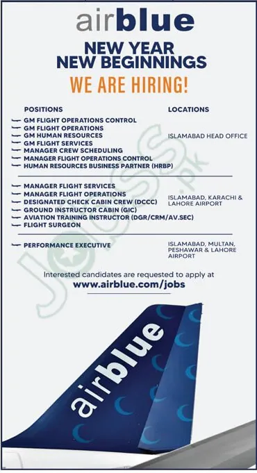 AirBlue Jobs 2023 Apply Online at www.airblue.com