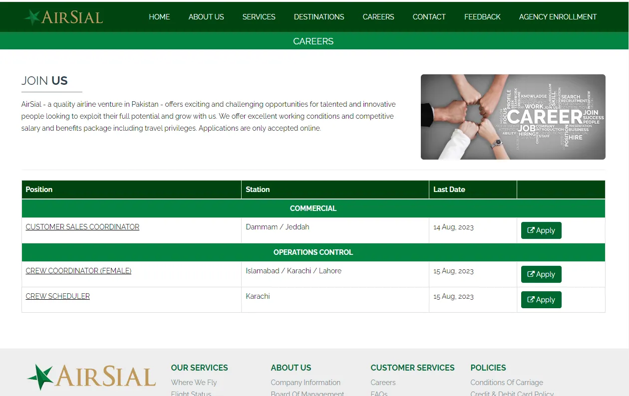 Airsial Jobs 2023 Online Apply Career Latest Advertisement